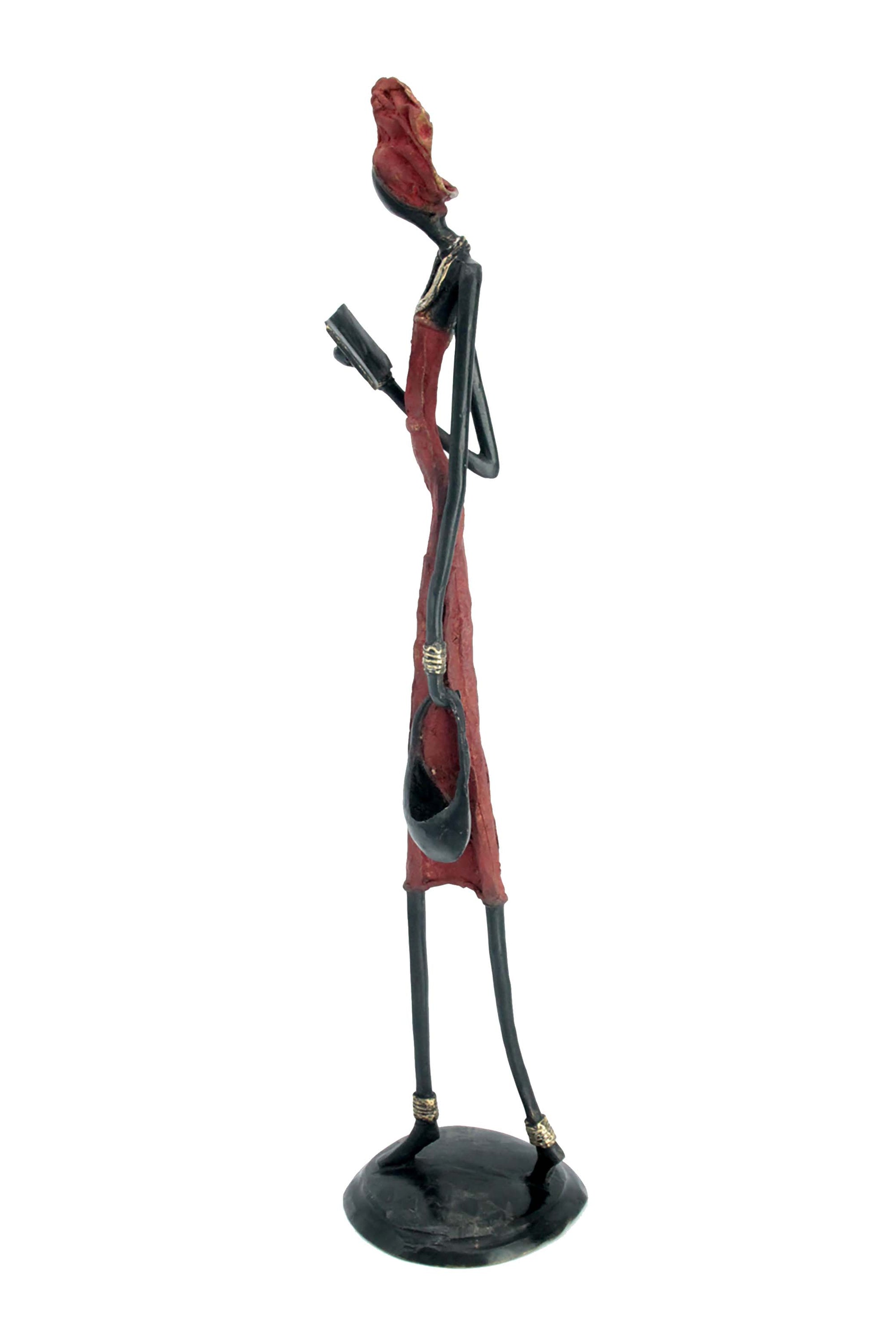 Bronze 55 cm rouge n°9 Bronzes d'Afrique