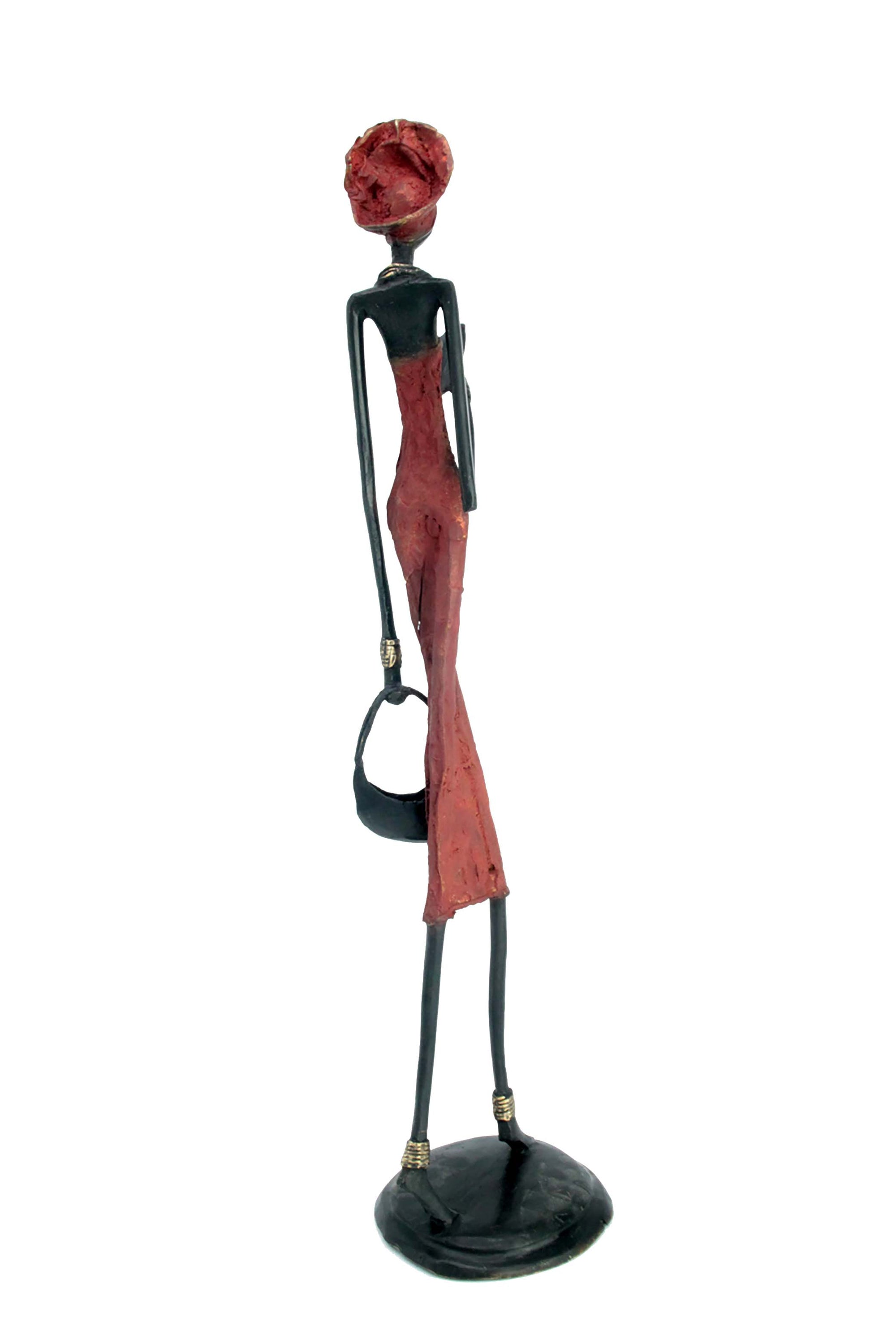 Bronze 55 cm rouge n°9 Bronzes d'Afrique