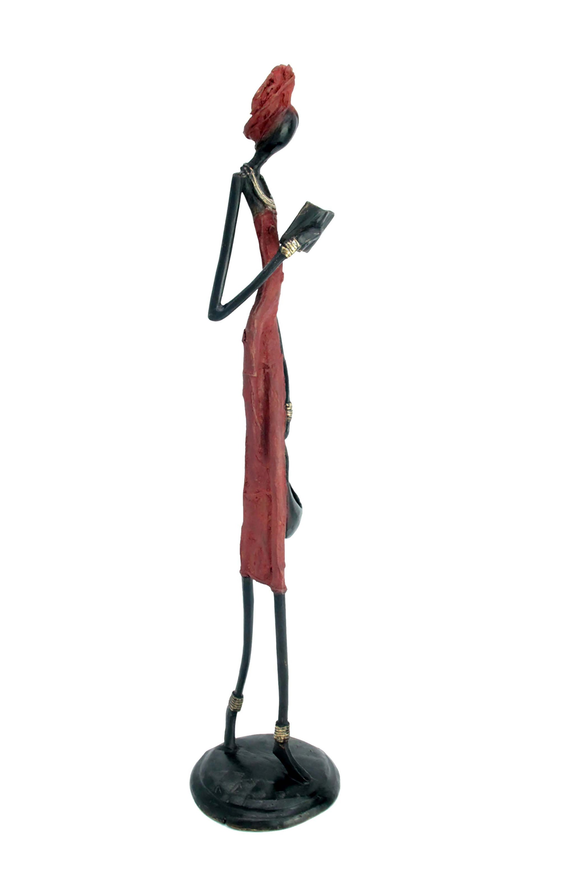 Bronze 55 cm rouge n°9 Bronzes d'Afrique