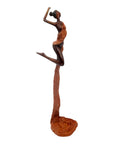 Bronze Issouf danseuse 50 cm marron n°3 Bronzes d'Afrique