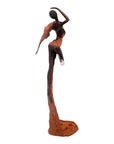 Bronze Issouf danseuse 50 cm marron n°3 Bronzes d'Afrique