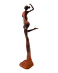 Bronze Issouf danseuse 50 cm marron n°3 Bronzes d'Afrique