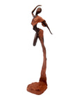 Bronze Issouf danseuse 50 cm marron n°3 Bronzes d'Afrique