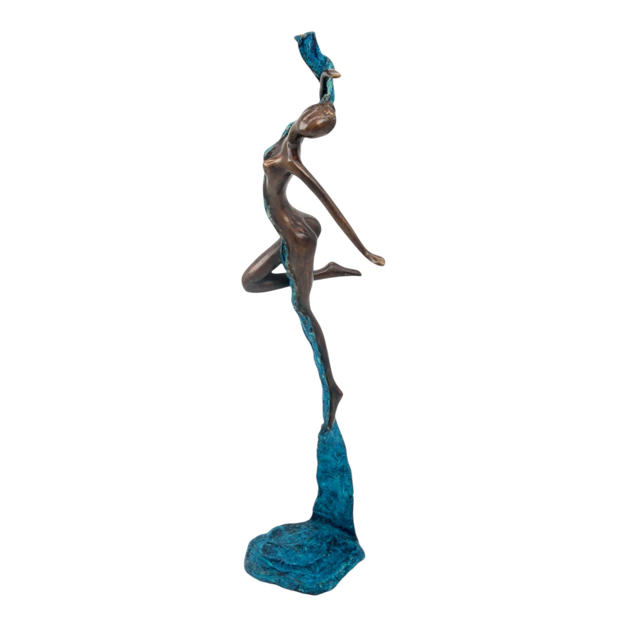 Bronze Issouf danseuse 50 cm bleu n°1 Bronzes d'Afrique