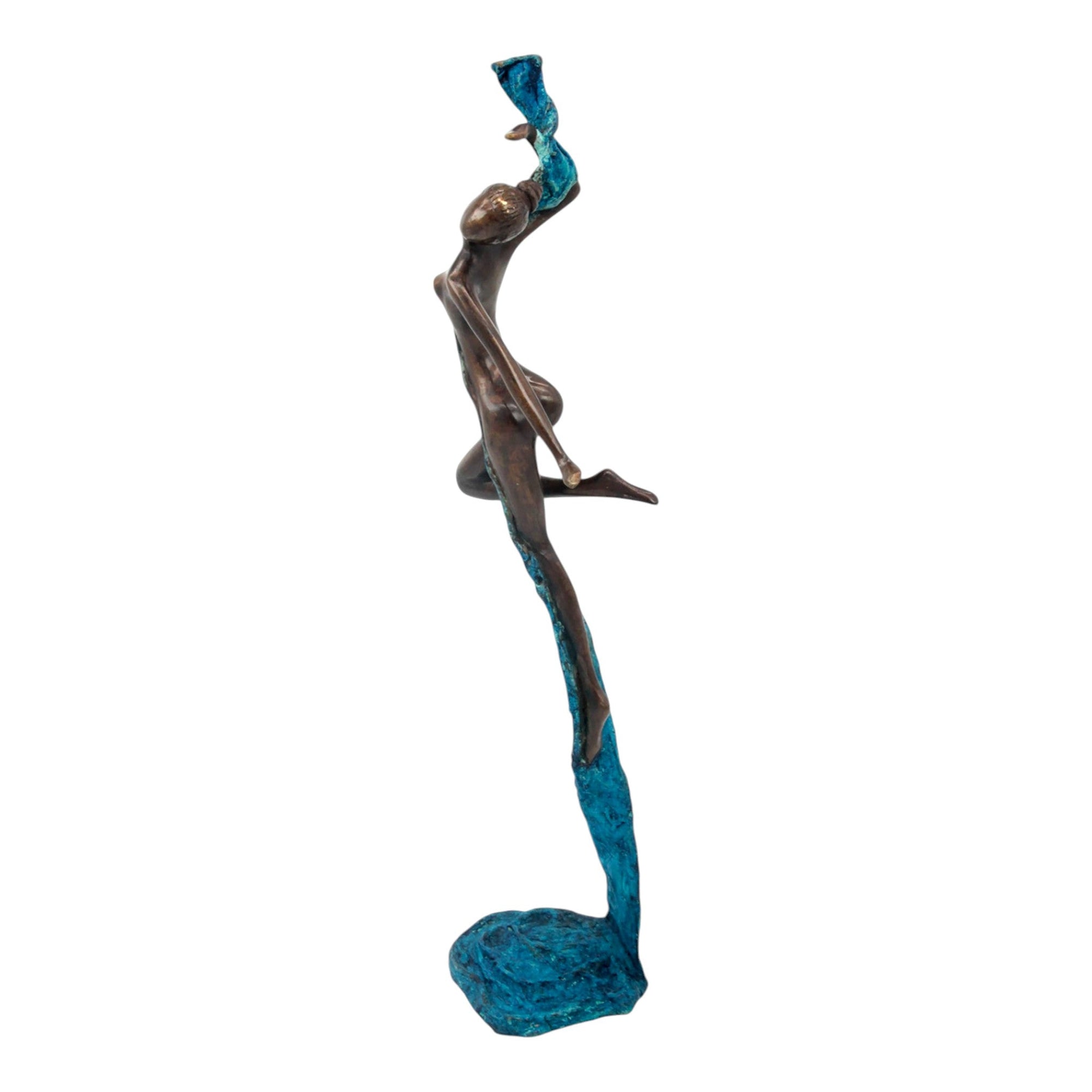 Bronze Issouf danseuse 50 cm bleu n°1 Bronzes d'Afrique