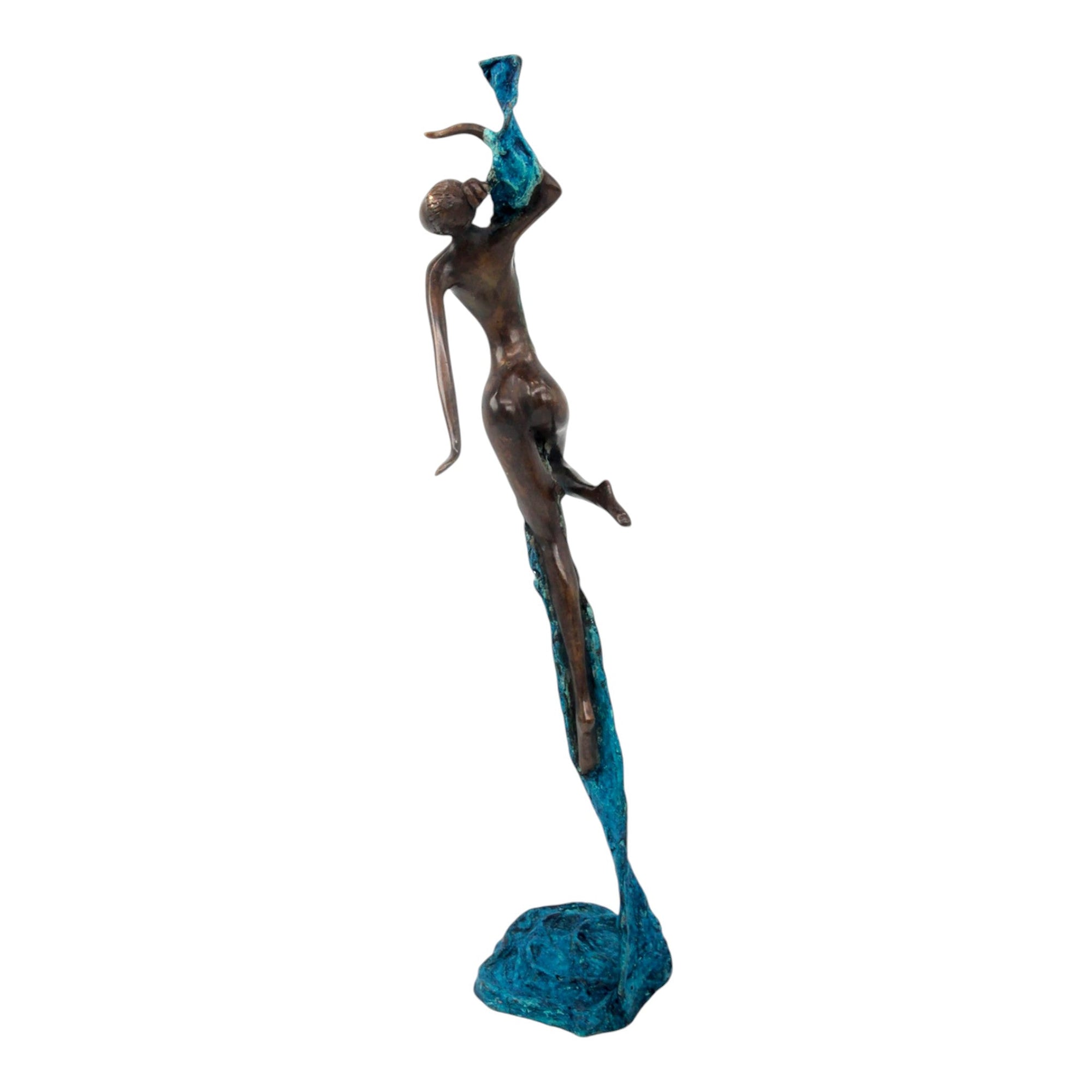 Bronze Issouf danseuse 50 cm bleu n°1 Bronzes d'Afrique