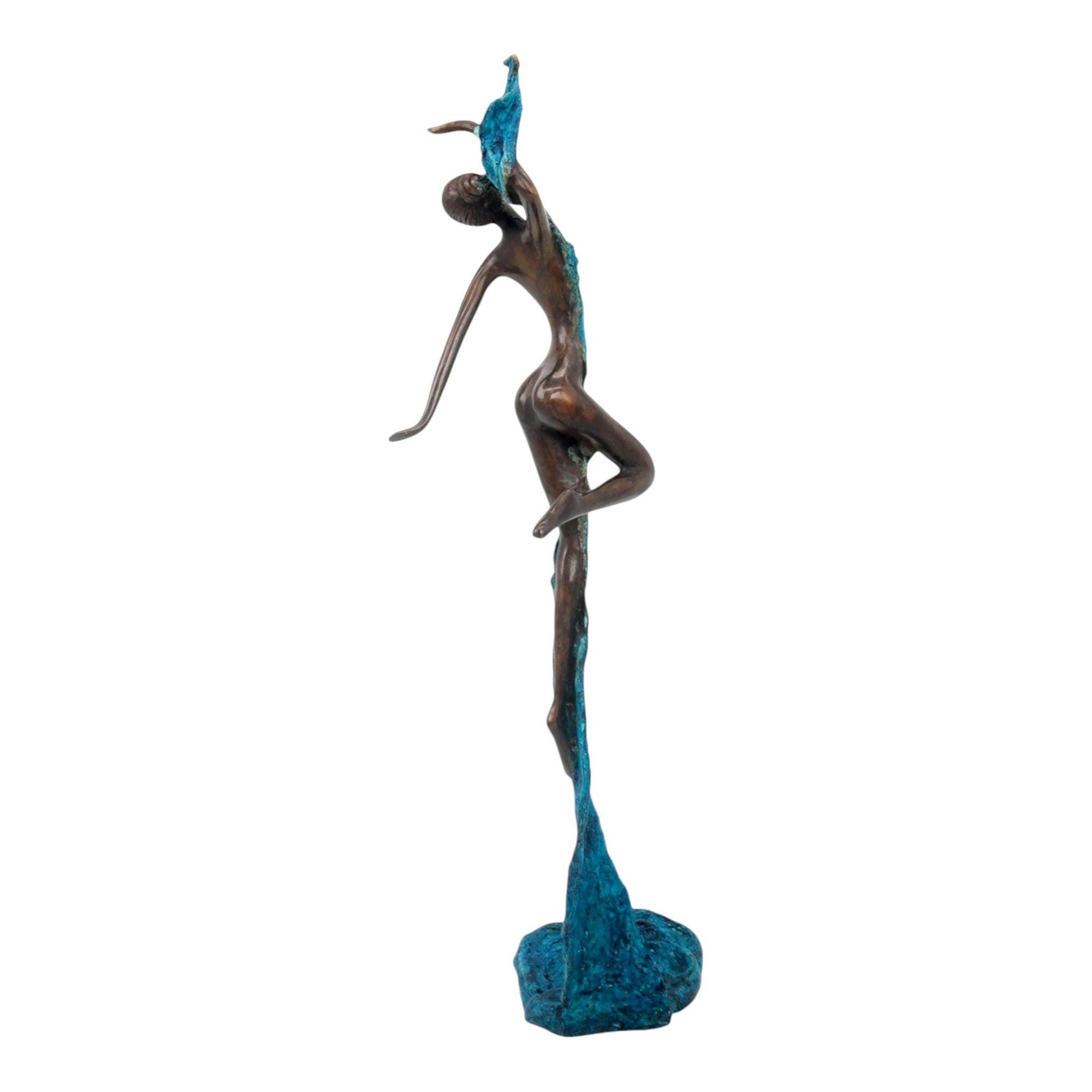 Bronze Issouf danseuse 50 cm bleu n°1 Bronzes d'Afrique