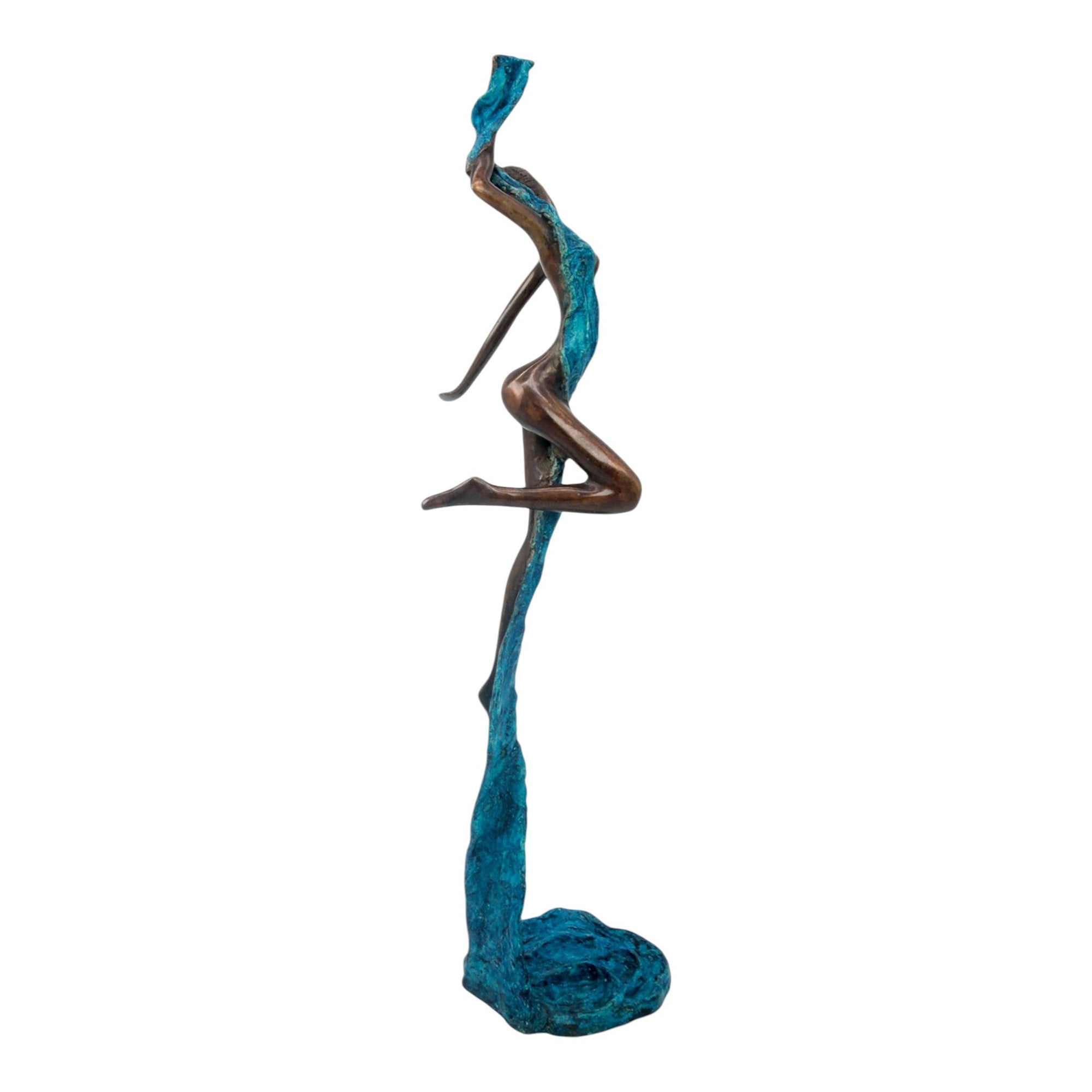 Bronze Issouf danseuse 50 cm bleu n°1 Bronzes d'Afrique