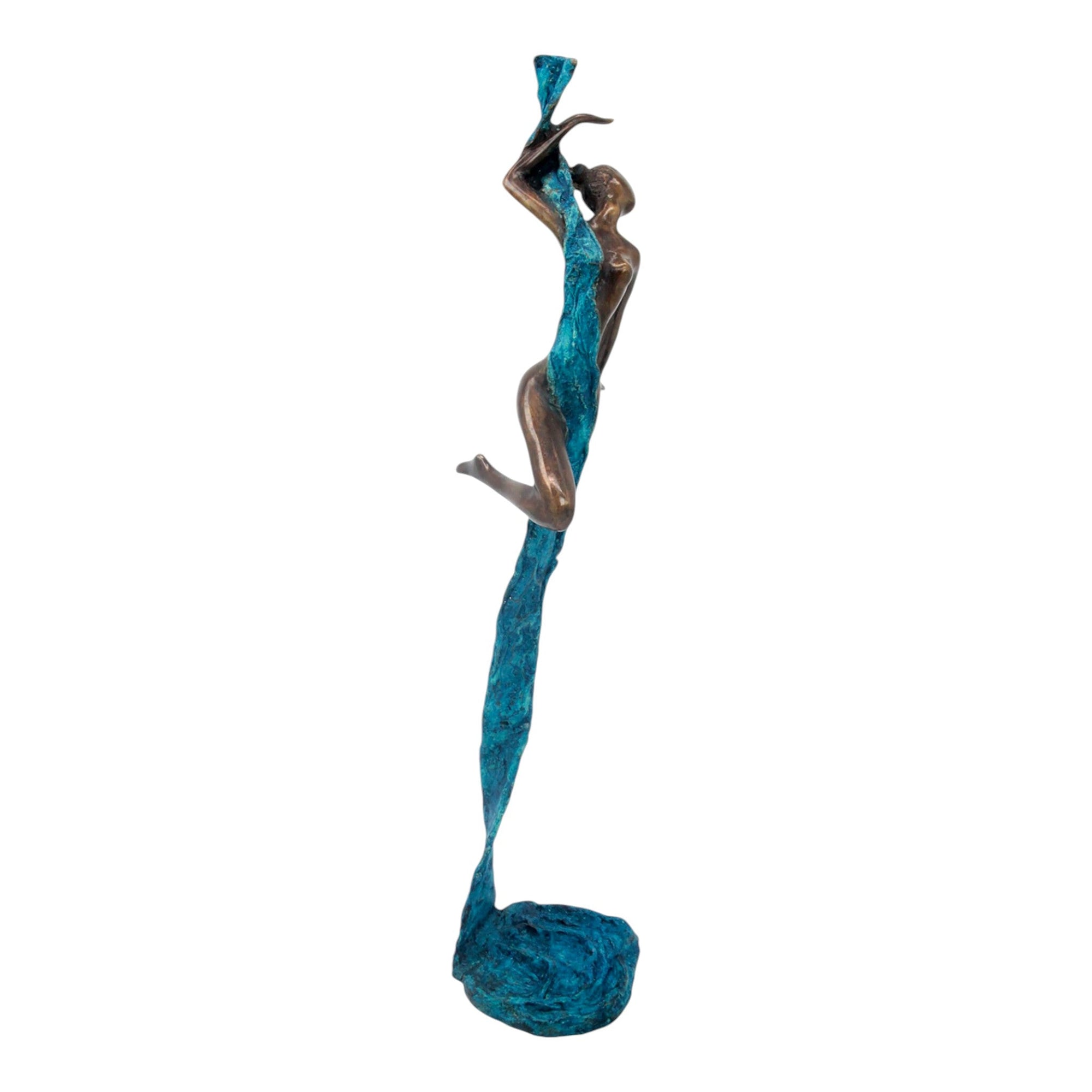 Bronze Issouf danseuse 50 cm bleu n°1 Bronzes d'Afrique