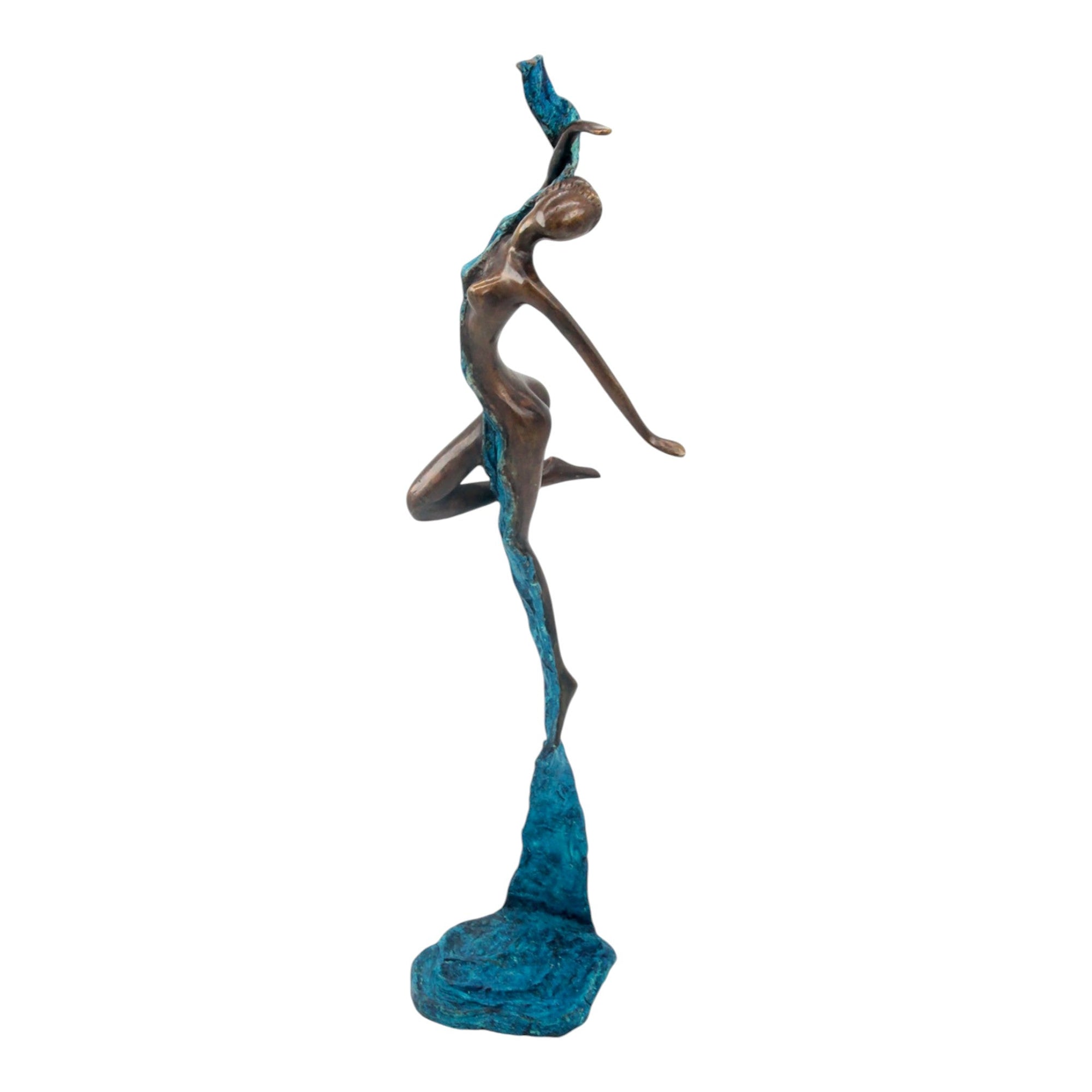 Bronze Issouf danseuse 50 cm bleu n°1 Bronzes d'Afrique