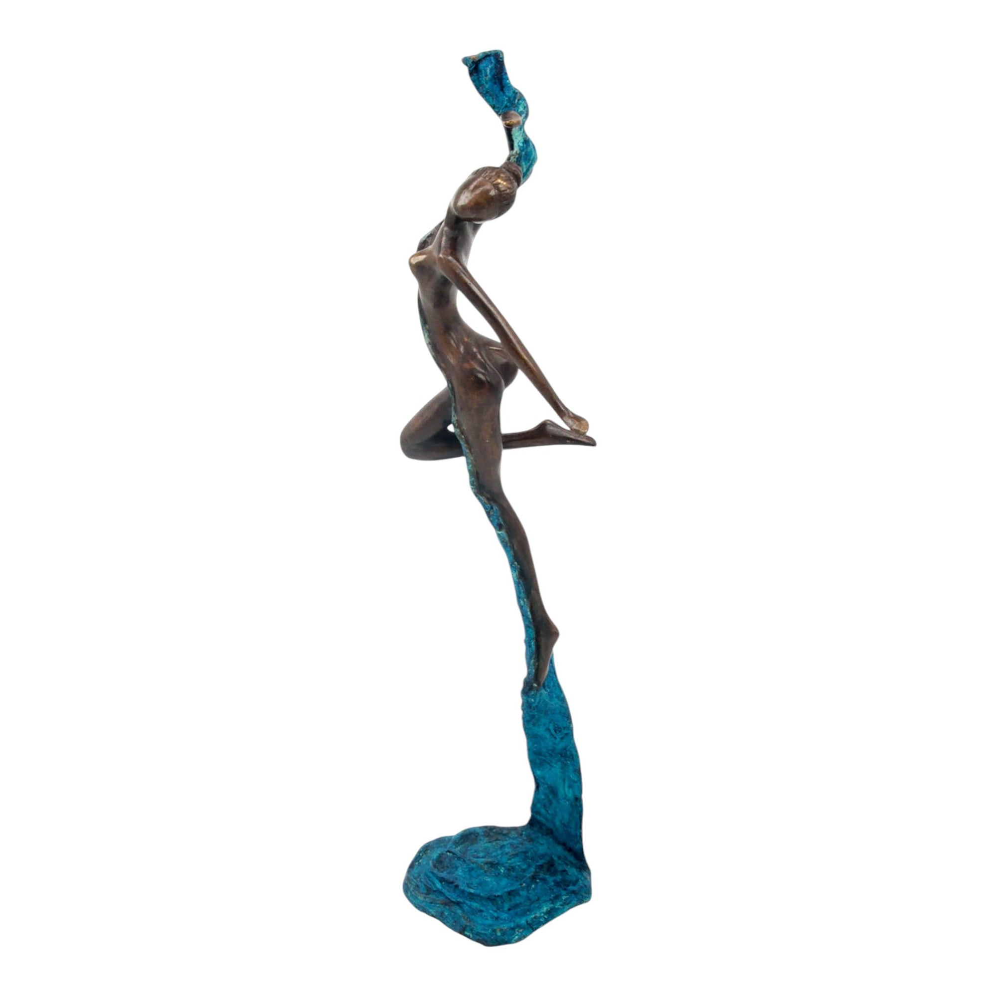Bronze Issouf danseuse 50 cm bleu n°1 Bronzes d'Afrique
