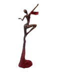 Bronze Issouf danseuse 50 cm rouge n°1 Bronzes d'Afrique