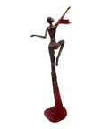 Bronze Issouf danseuse 50 cm rouge n°1 Bronzes d'Afrique