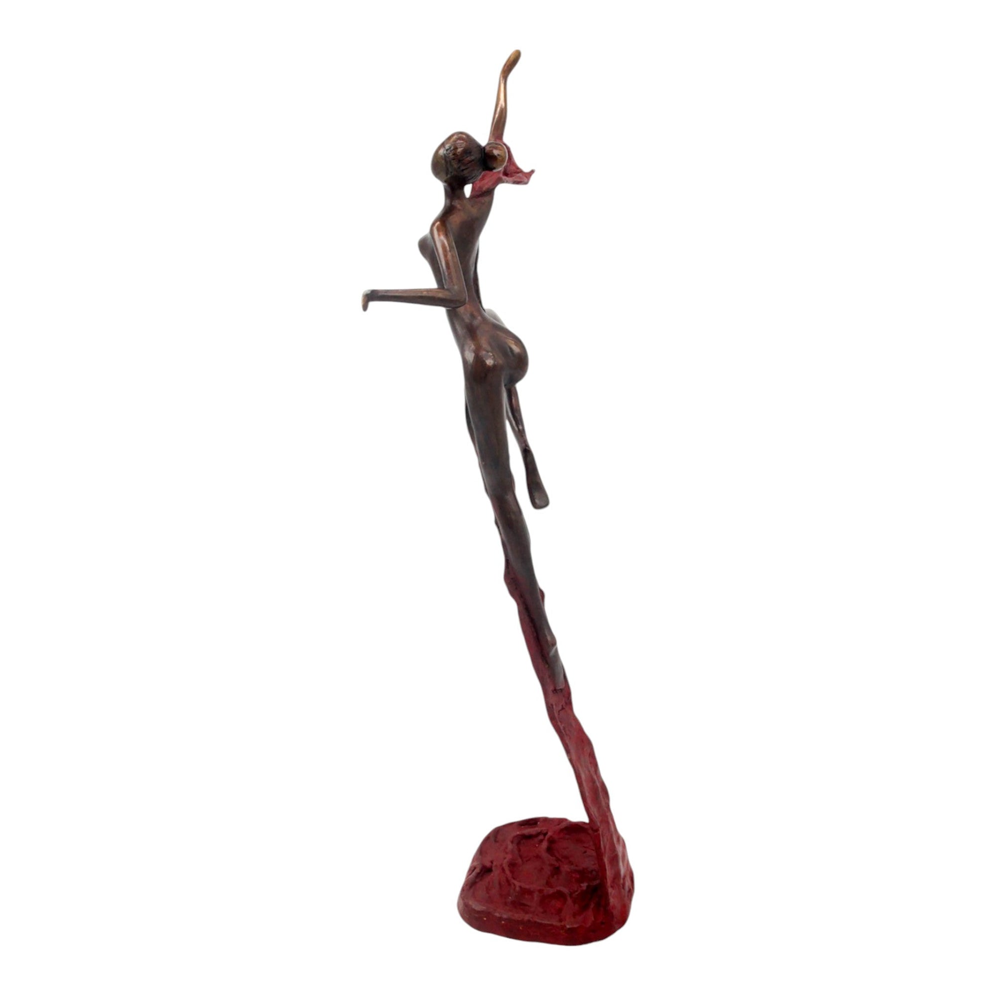Bronze Issouf danseuse 50 cm rouge n°1 Bronzes d'Afrique