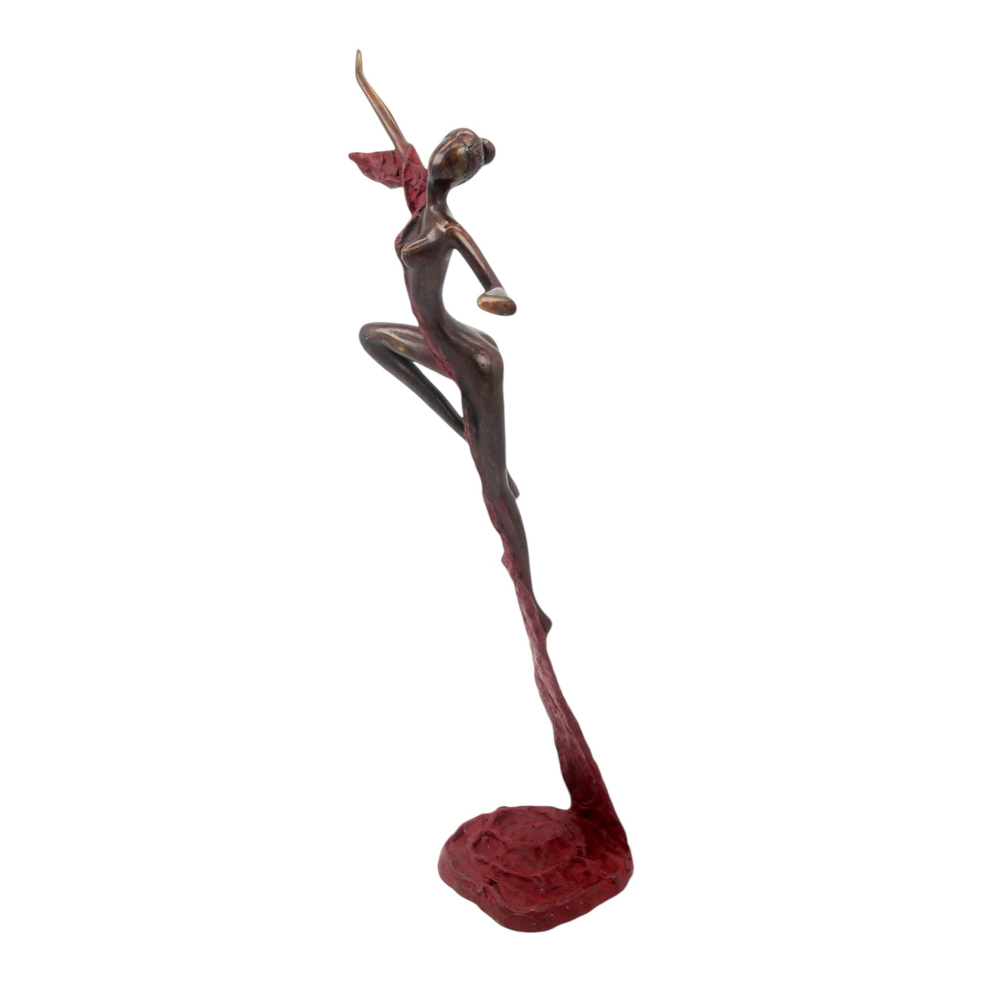 Bronze Issouf danseuse 50 cm rouge n°1 Bronzes d'Afrique