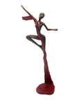 Bronze Issouf danseuse 50 cm rouge n°1 Bronzes d'Afrique
