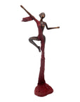 Bronze Issouf danseuse 50 cm rouge n°1 Bronzes d'Afrique