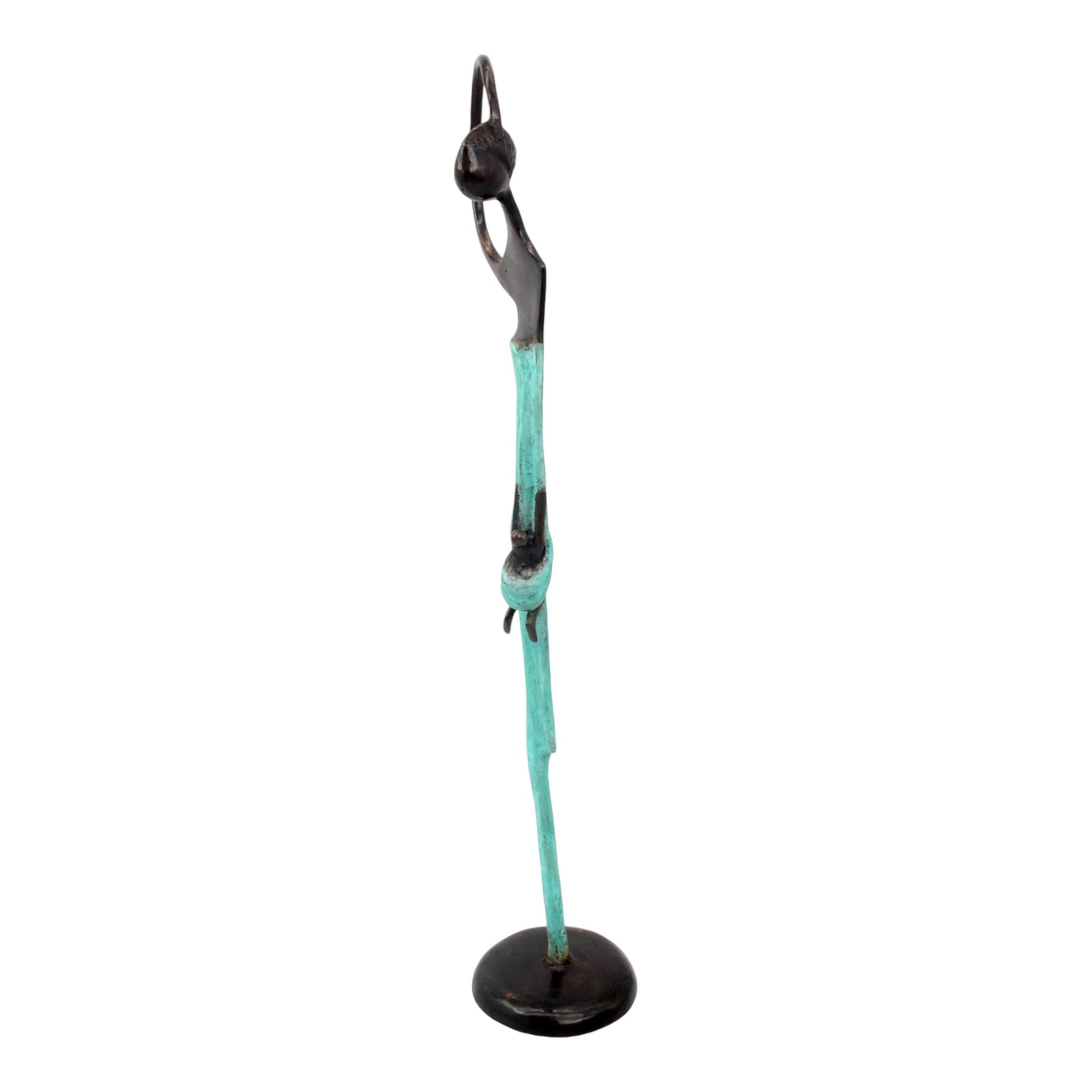 Bronze d'Abdoulaye 55cm turquoise n°1 Bronzes d'Afrique
