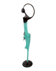 Bronze d'Abdoulaye 55cm turquoise n°1 Bronzes d'Afrique