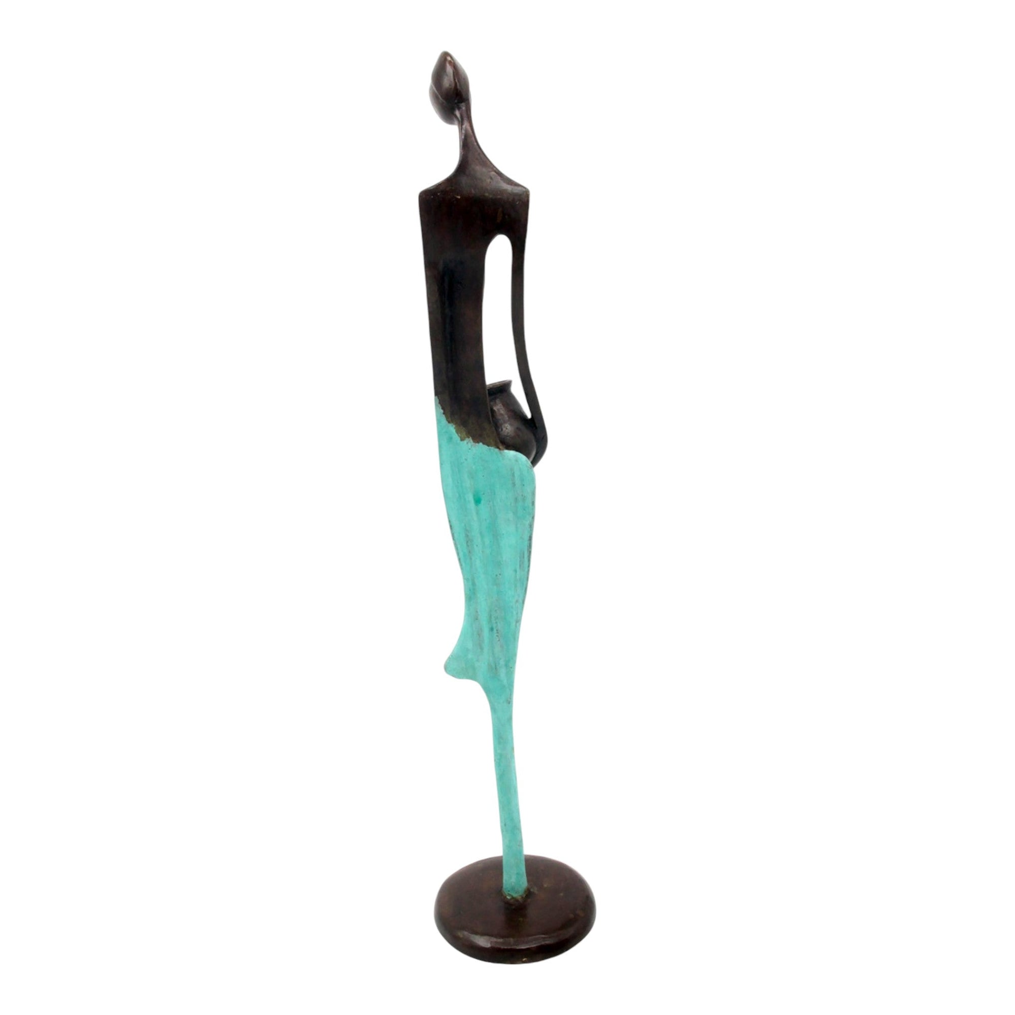 Bronze d'Abdoulaye 55cm turquoise n°2 Bronzes d'Afrique