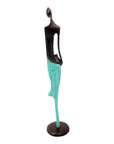 Bronze d'Abdoulaye 55cm turquoise n°2 Bronzes d'Afrique