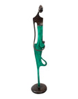 Bronze d'Abdoulaye 55cm vert n°1 Bronzes d'Afrique