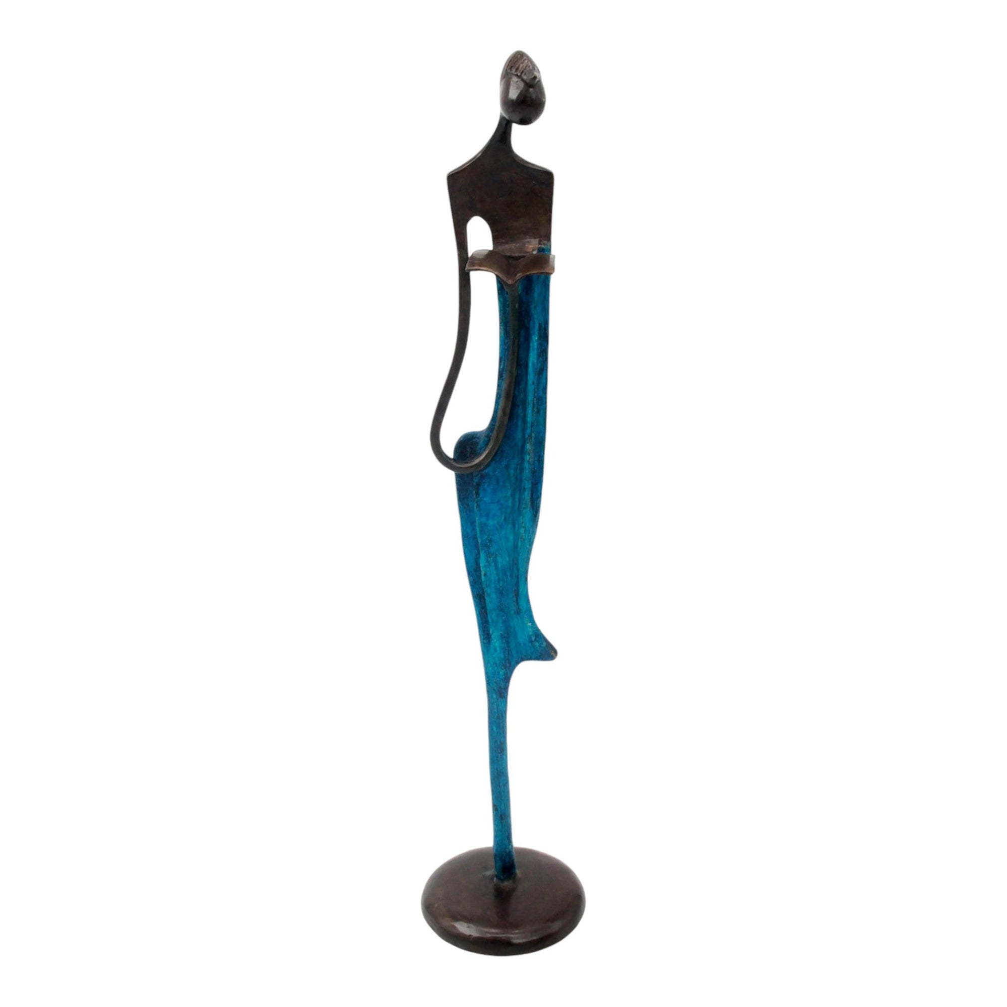Bronze d'Abdoulaye 55cm bleu n°1 Bronzes d'Afrique