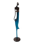 Bronze d'Abdoulaye 55cm bleu n°1 Bronzes d'Afrique