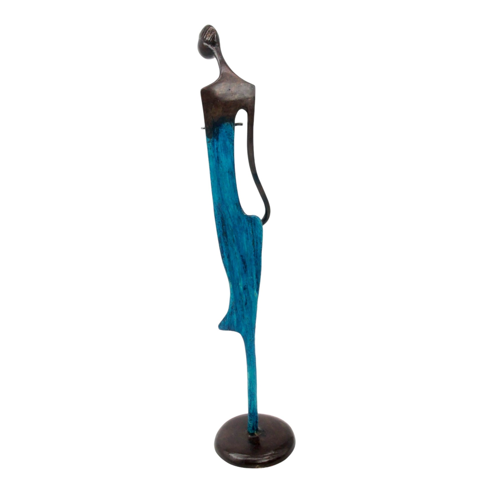 Bronze d'Abdoulaye 55cm bleu n°1 Bronzes d'Afrique