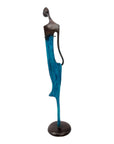 Bronze d'Abdoulaye 55cm bleu n°1 Bronzes d'Afrique