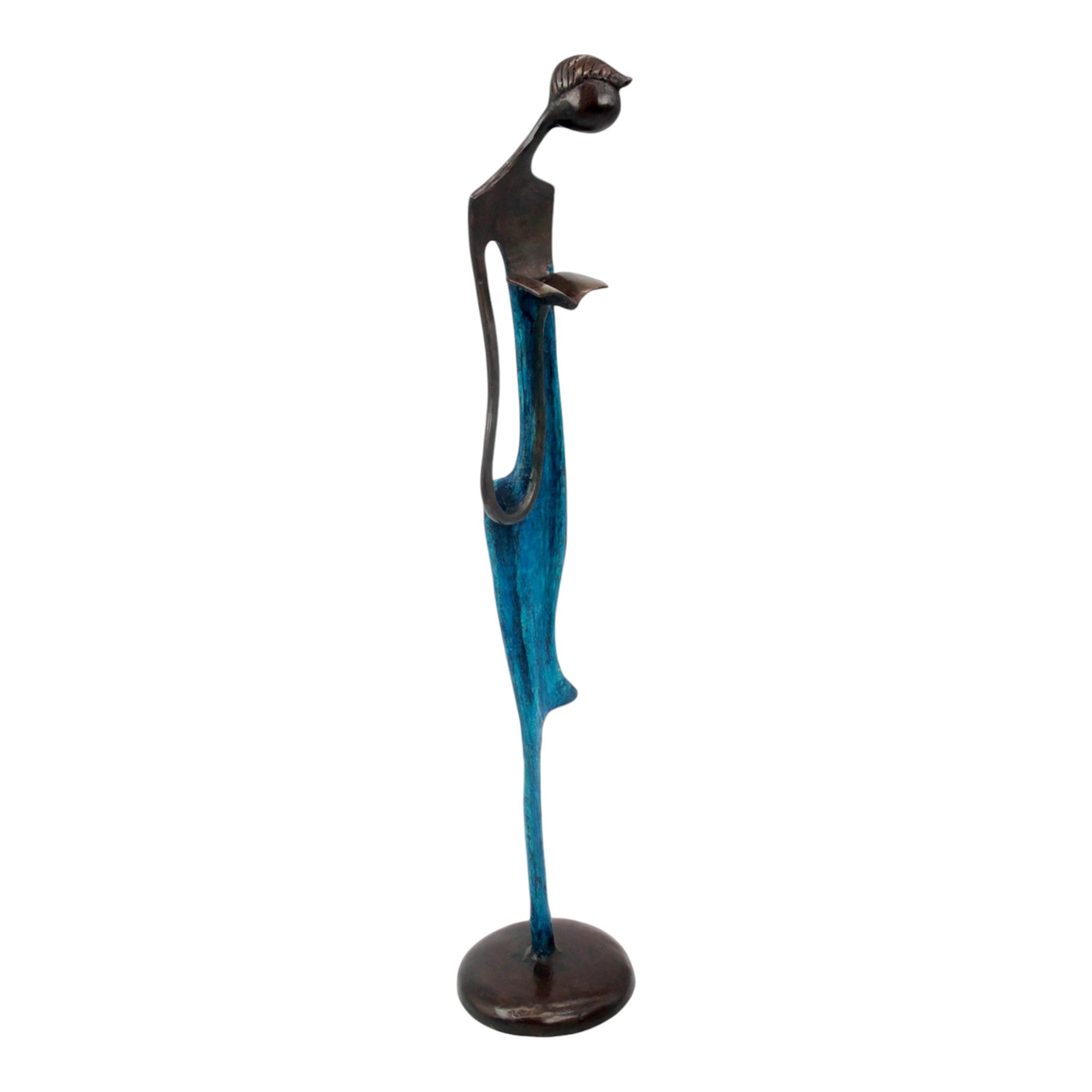 Bronze d'Abdoulaye 55cm bleu n°1 Bronzes d'Afrique