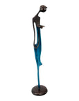 Bronze d'Abdoulaye 55cm bleu n°1 Bronzes d'Afrique