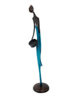 Bronze d'Abdoulaye 55cm bleu n°2 Bronzes d'Afrique