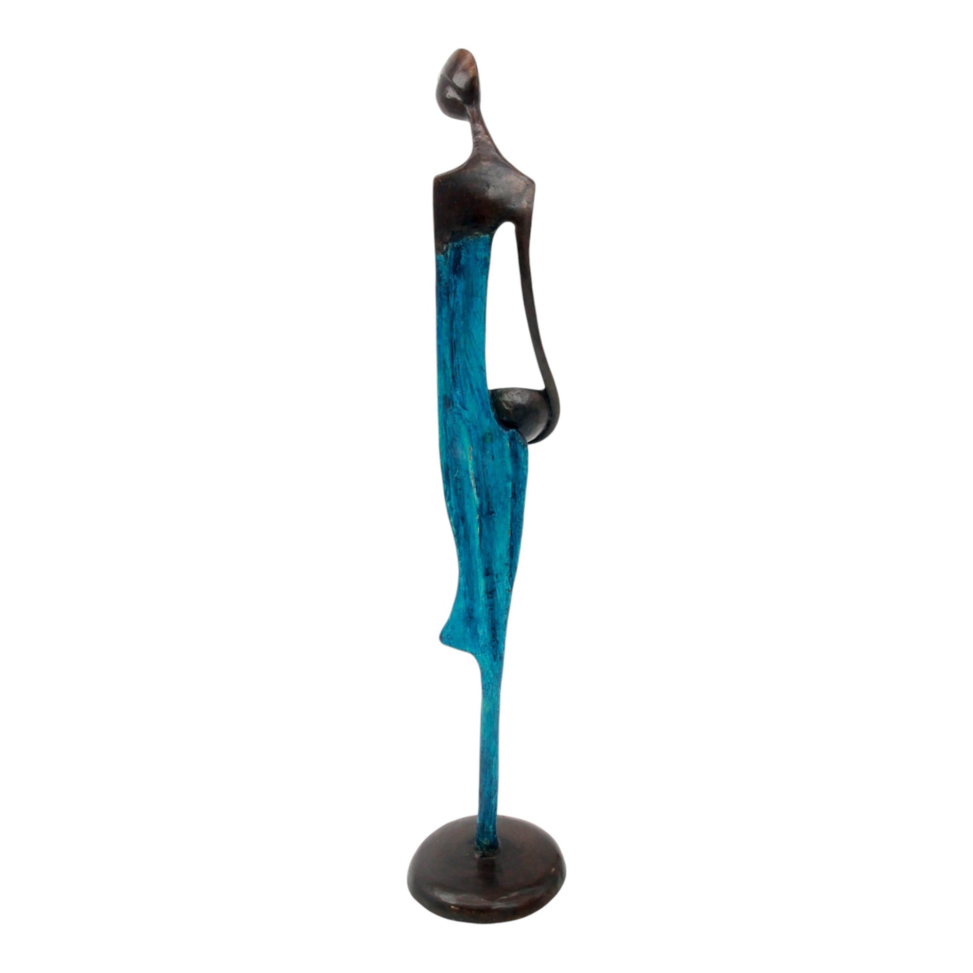 Bronze d'Abdoulaye 55cm bleu n°2 Bronzes d'Afrique