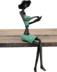 Bronze Dermé assis 30 cm vert n°1 Bronzes d'Afrique