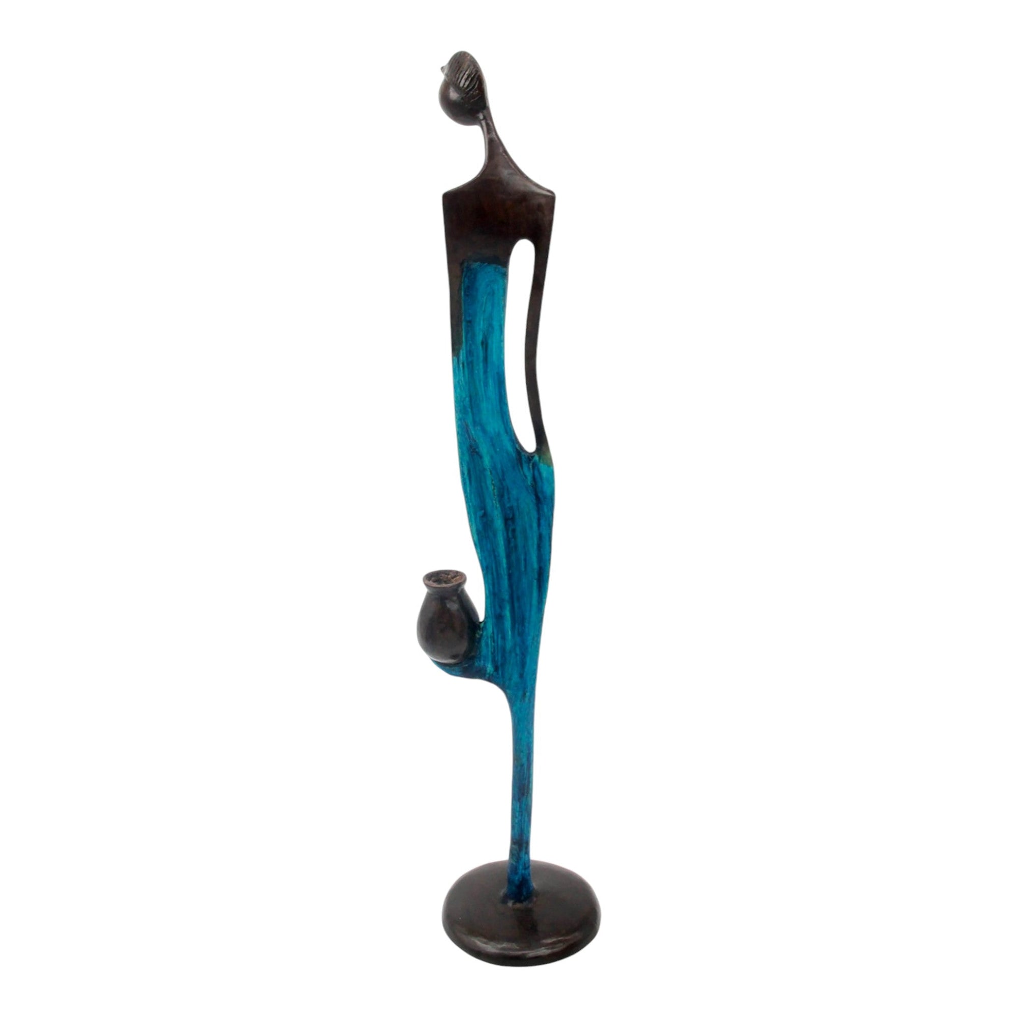 Bronze d'Abdoulaye 55cm bleu n°3 Bronzes d'Afrique