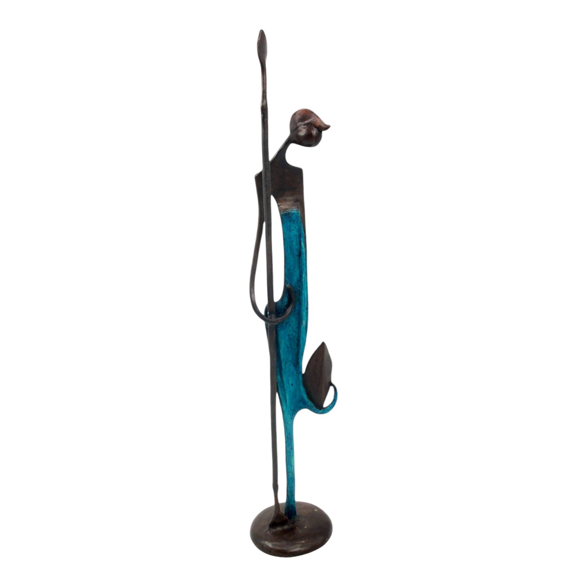Bronze d'Abdoulaye 55cm bleu n°4 Bronzes d'Afrique