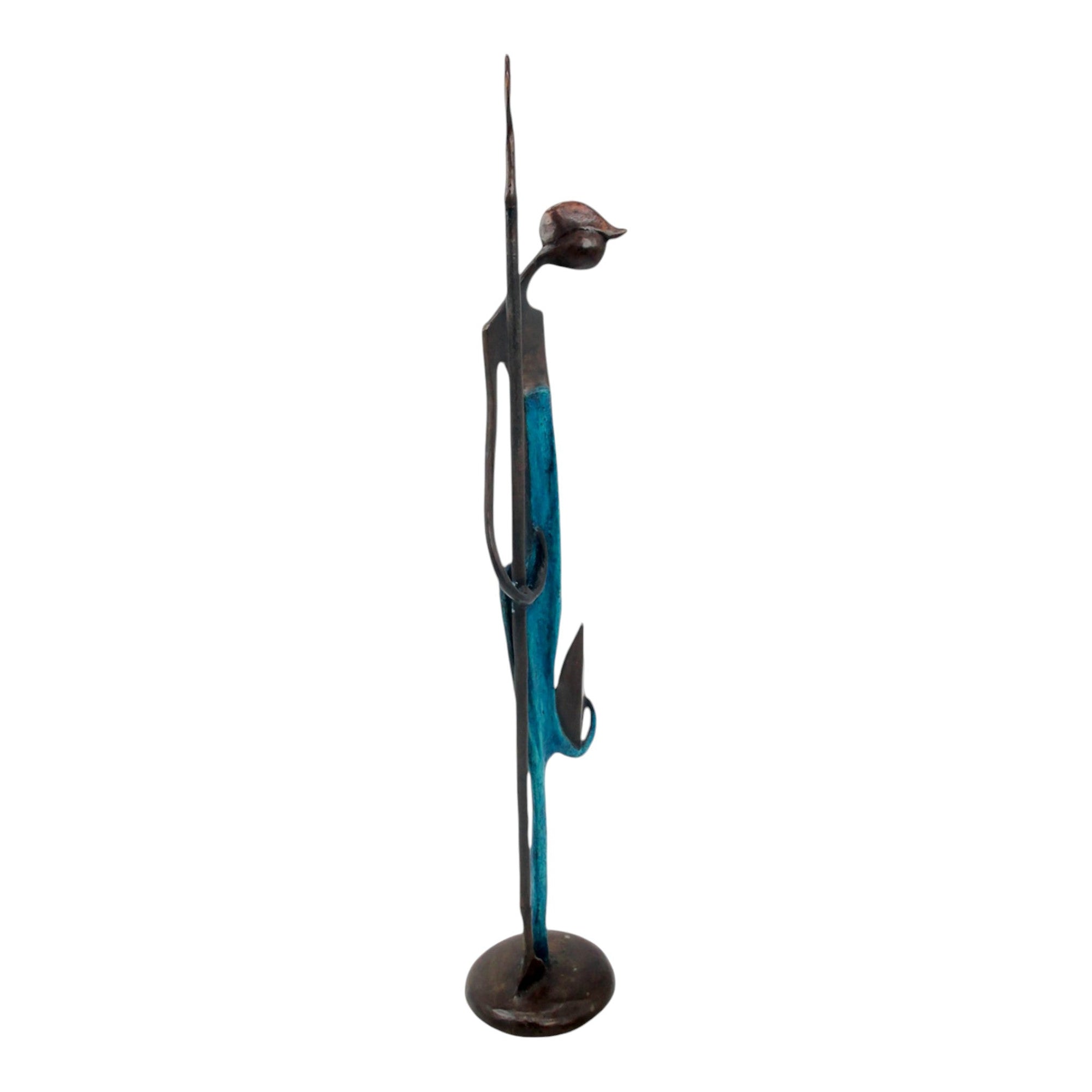 Bronze d'Abdoulaye 55cm bleu n°4 Bronzes d'Afrique
