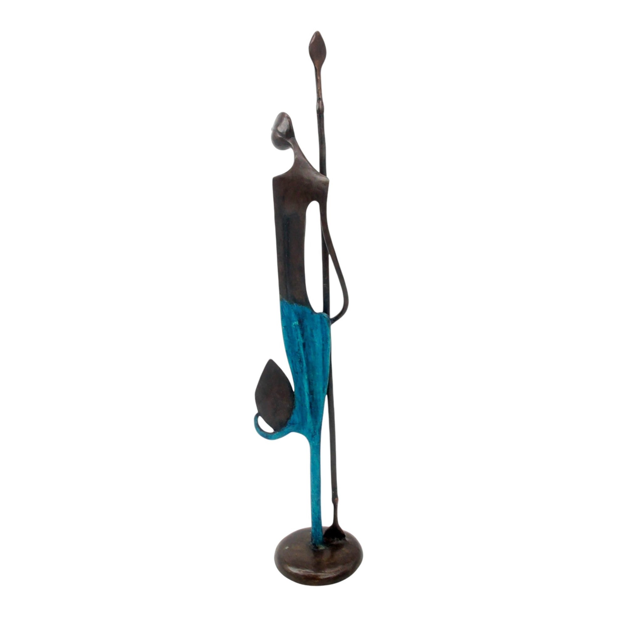 Bronze d'Abdoulaye 55cm bleu n°4 Bronzes d'Afrique