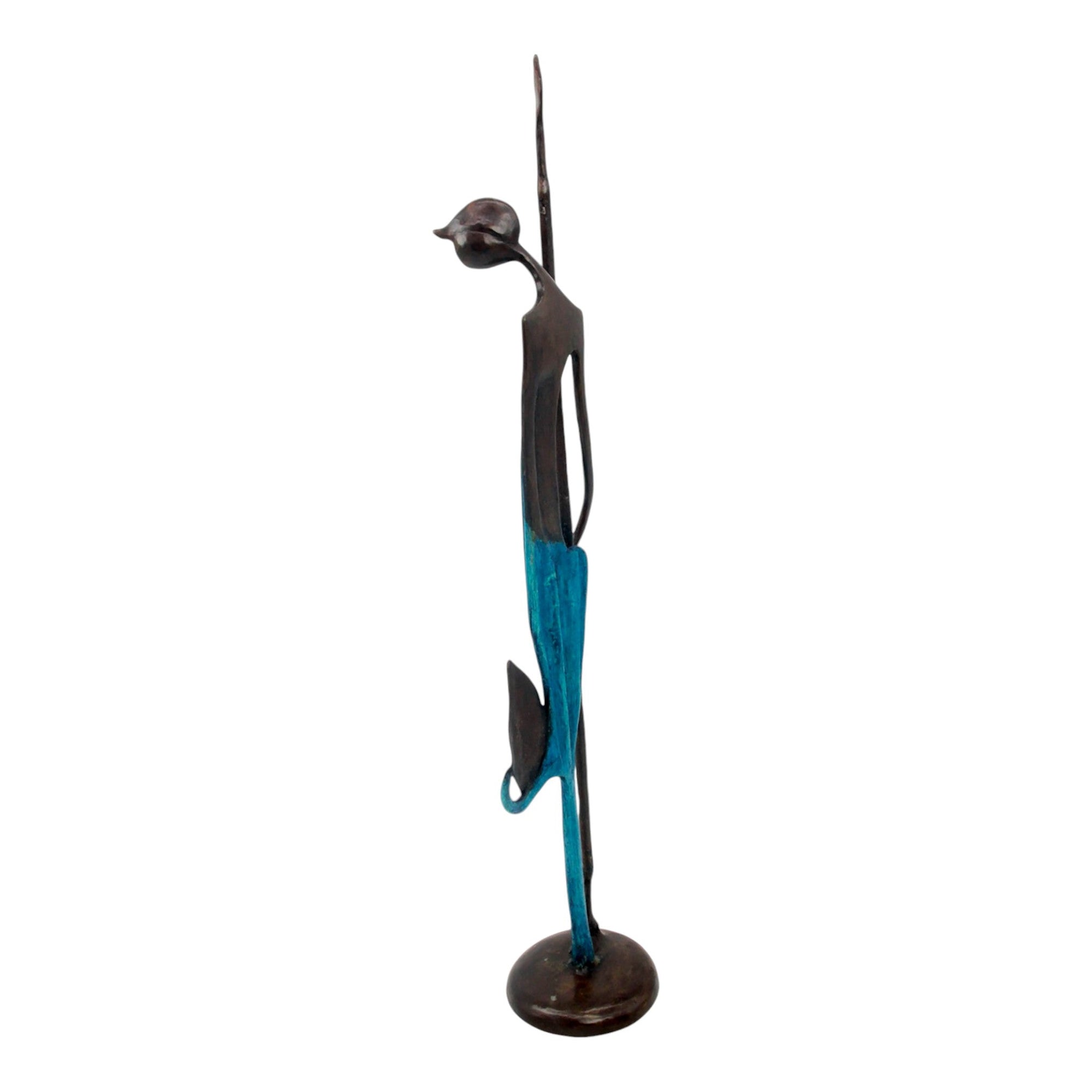 Bronze d'Abdoulaye 55cm bleu n°4 Bronzes d'Afrique