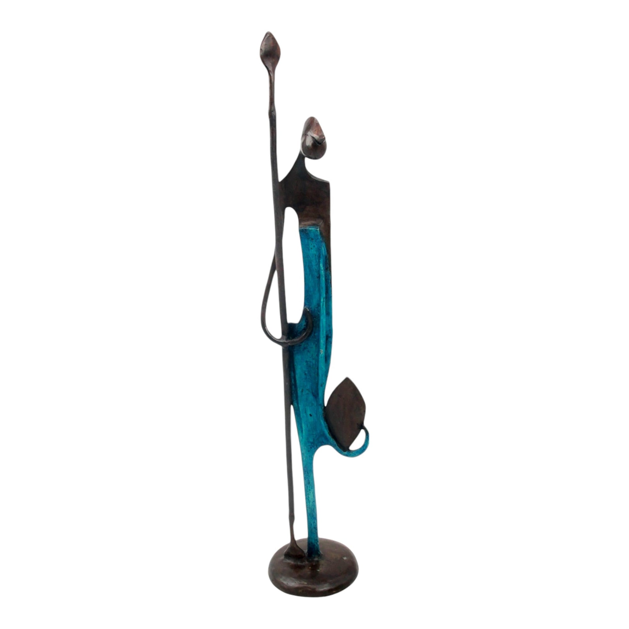 Bronze d'Abdoulaye 55cm bleu n°4 Bronzes d'Afrique