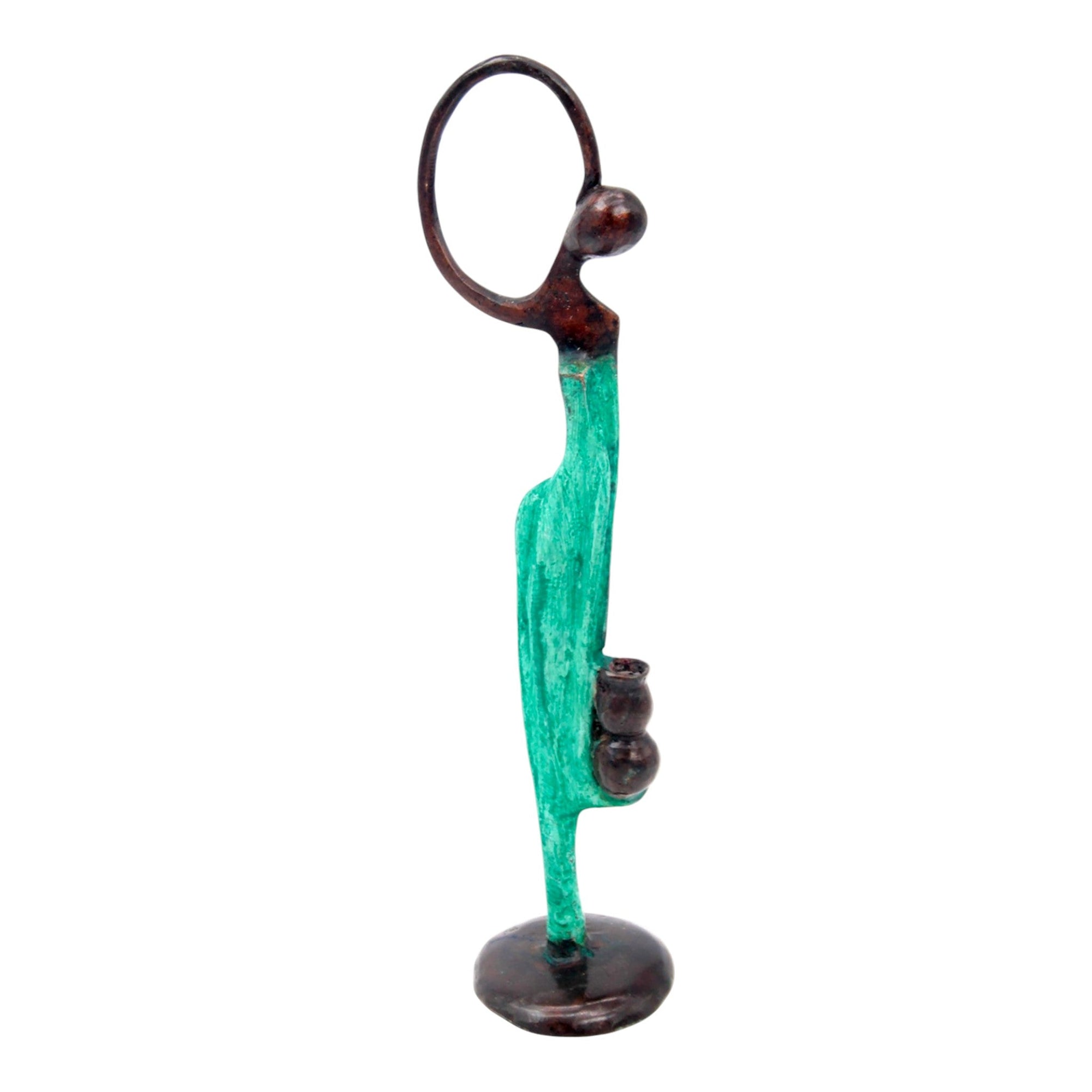 Bronze d'Abdoulaye 25cm vert n°8 Bronzes d'Afrique
