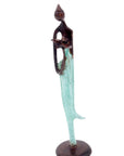 Bronze d'Abdoulaye 25cm turquoise n°3 Bronzes d'Afrique
