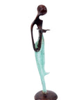 Bronze d'Abdoulaye 25cm turquoise n°3 Bronzes d'Afrique