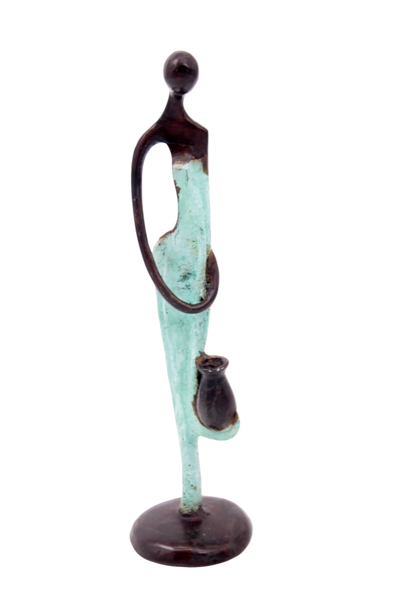 Bronze d'Abdoulaye 25cm turquoise n°5 Bronzes d'Afrique