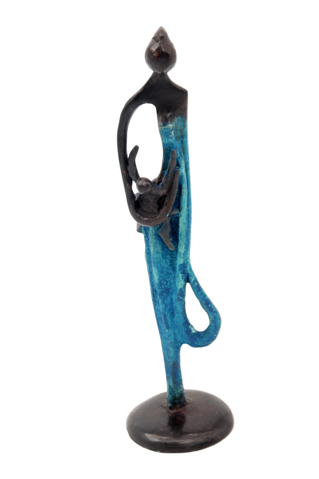 Bronze d'Abdoulaye 25cm bleu n°1 Bronzes d'Afrique