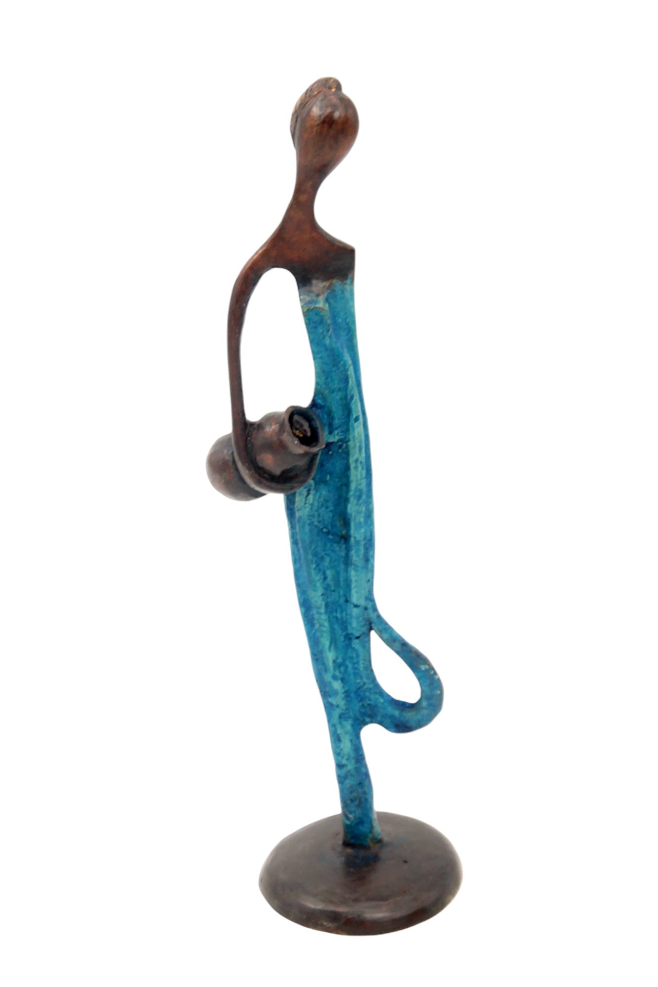 Bronze d'Abdoulaye 25cm bleu n°2 Bronzes d'Afrique
