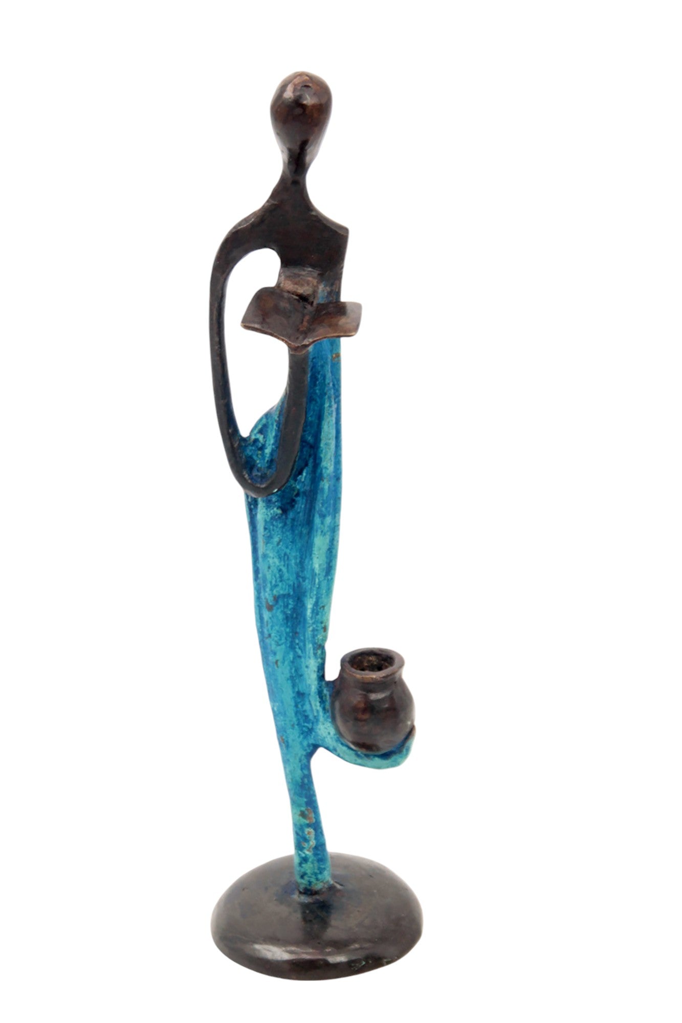 Bronze d'Abdoulaye 25cm bleu n°3 Bronzes d'Afrique