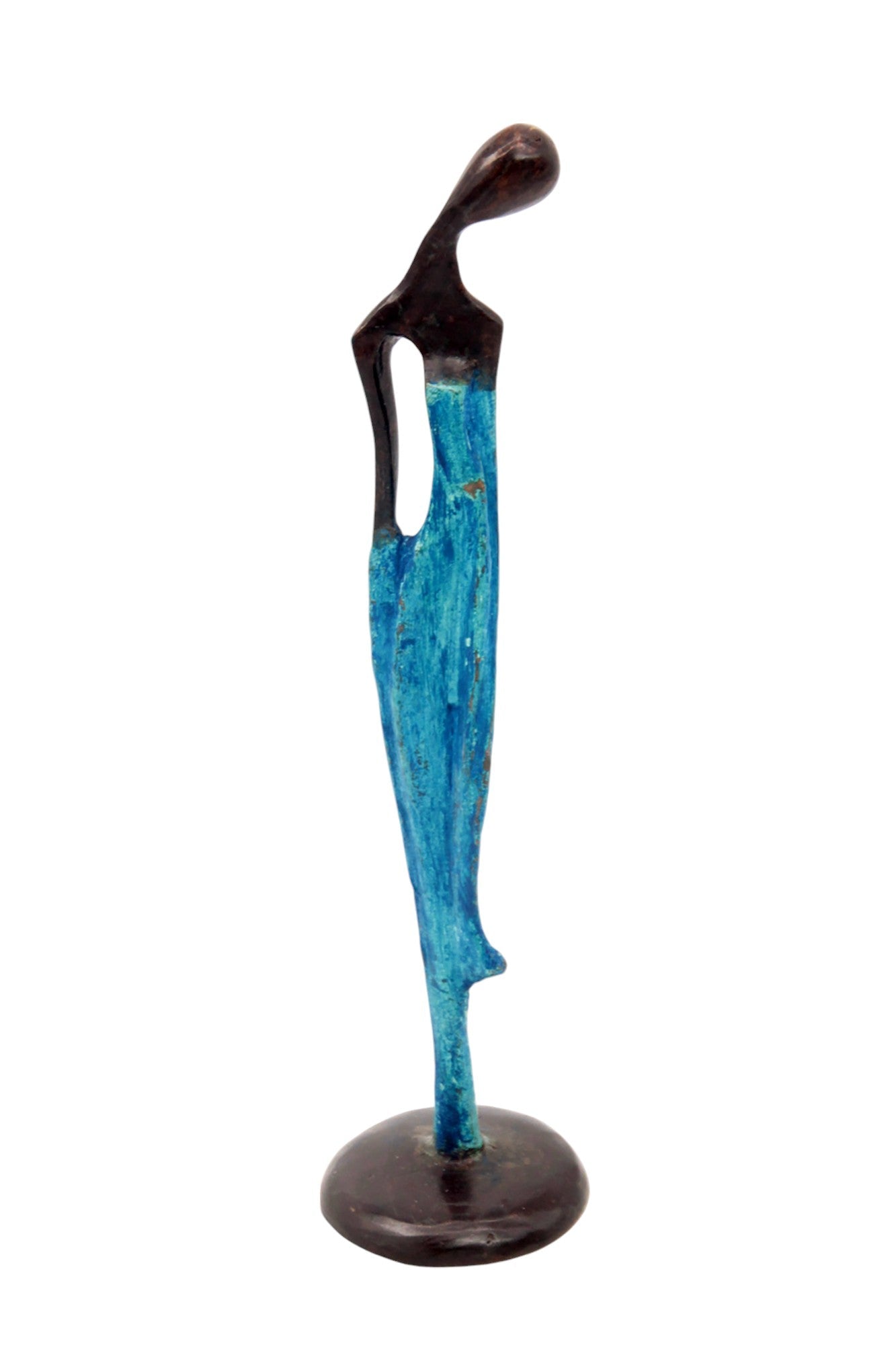 Bronze d'Abdoulaye 25cm bleu n°4 Bronzes d'Afrique