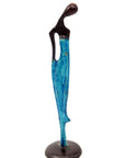 Bronze d'Abdoulaye 25cm bleu n°4 Bronzes d'Afrique